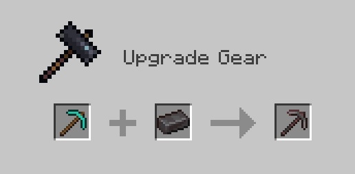 Netherite Pickaxe కోసం క్రాఫ్టింగ్ రెసిపీ